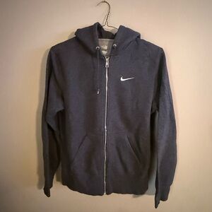 Nike Men's Gray Zip-Up Hoodie